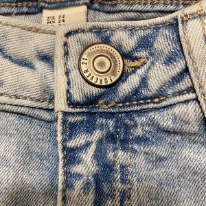 FOREVER 21 LOS ANGELES Stone Wash Blue Jeans Boot Cut Size 24